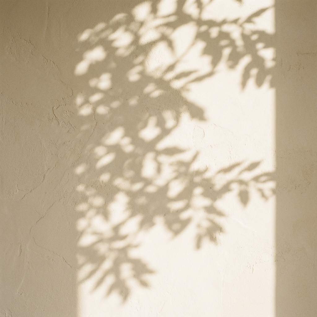 Abstract warm sunlight and shadows representing holistic healing